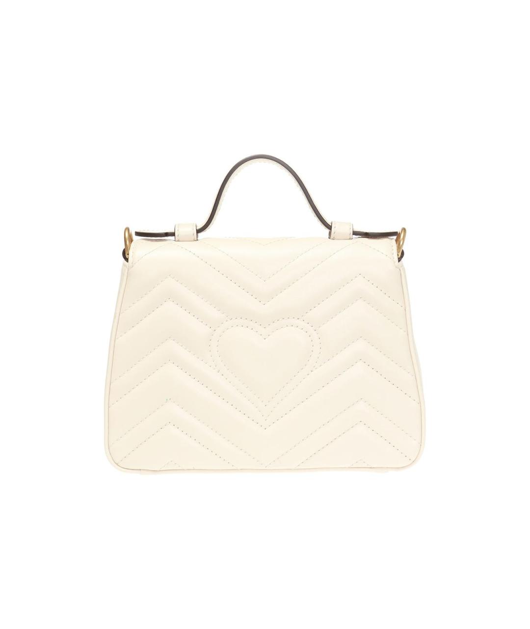 GUCCI Белая кожаная сумка через плечо, фото 3