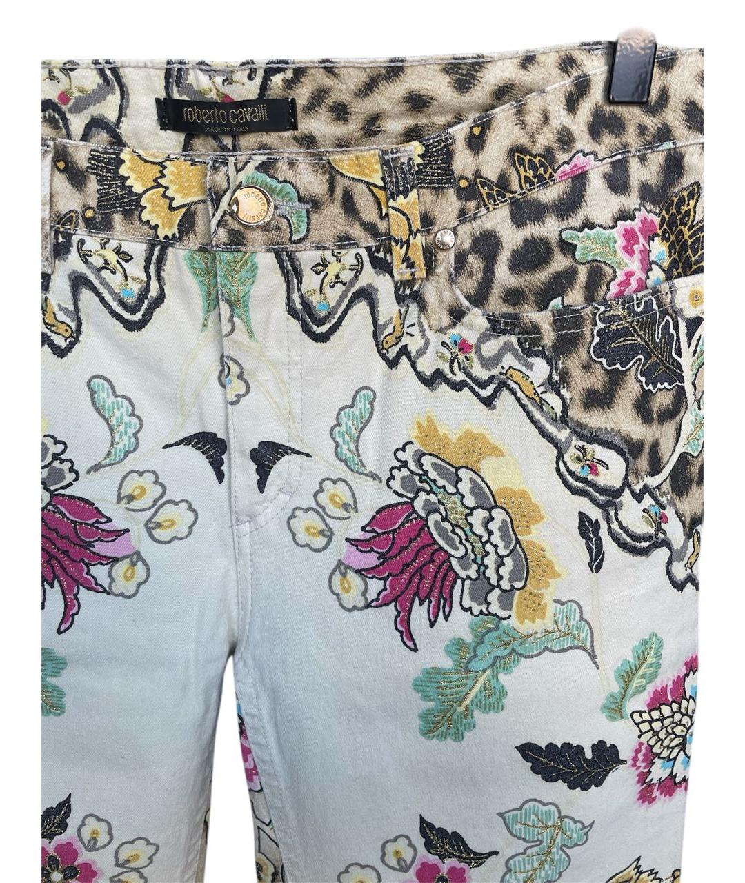 ROBERTO CAVALLI Мульти хлопковые прямые джинсы, фото 3