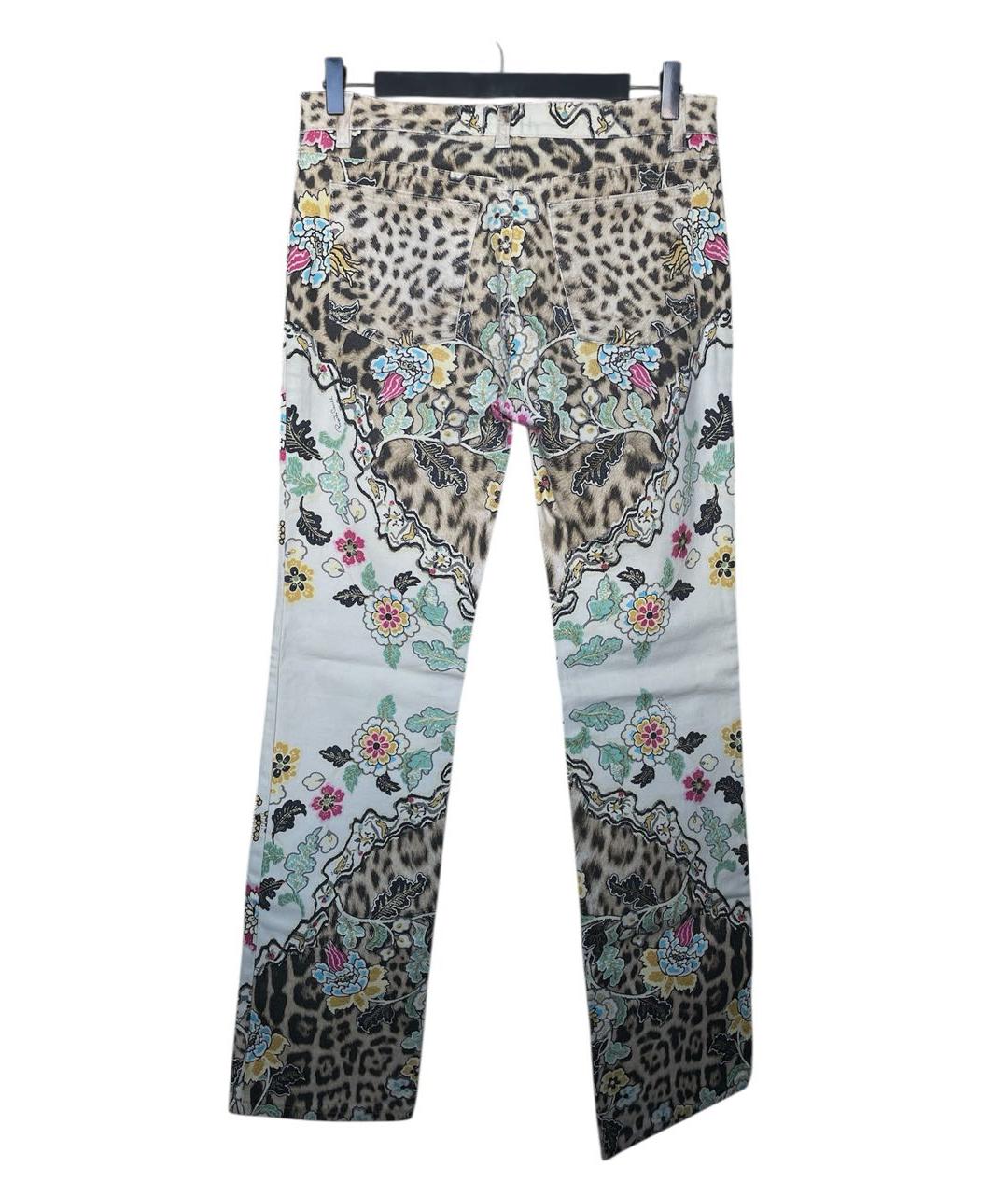 ROBERTO CAVALLI Мульти хлопковые прямые джинсы, фото 2