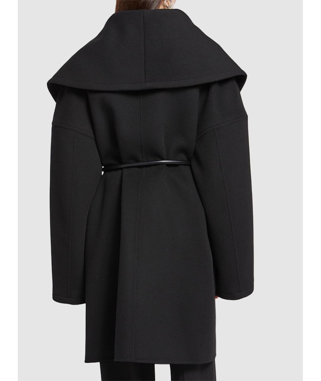 SPORTMAX Черное шерстяное пальто, фото 4