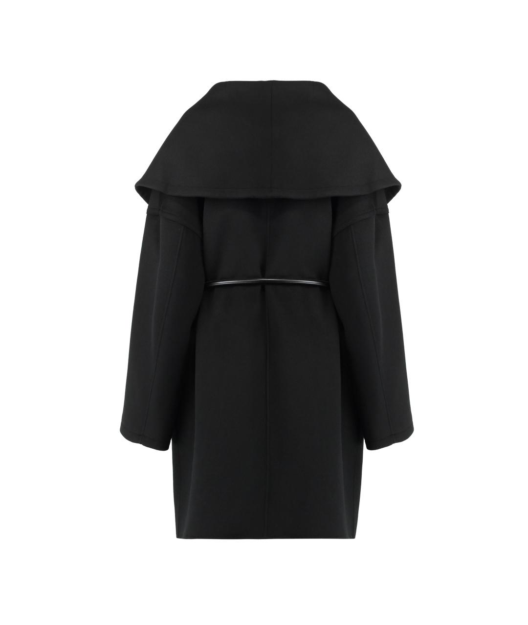 SPORTMAX Черное шерстяное пальто, фото 2