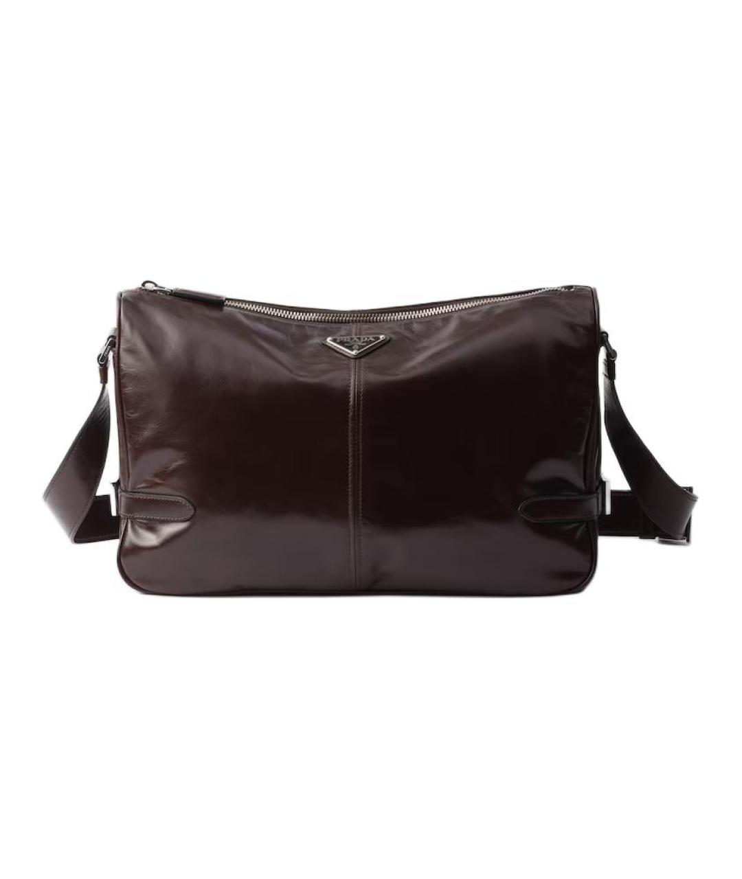 PRADA Коричневая кожаная сумка на плечо, фото 6
