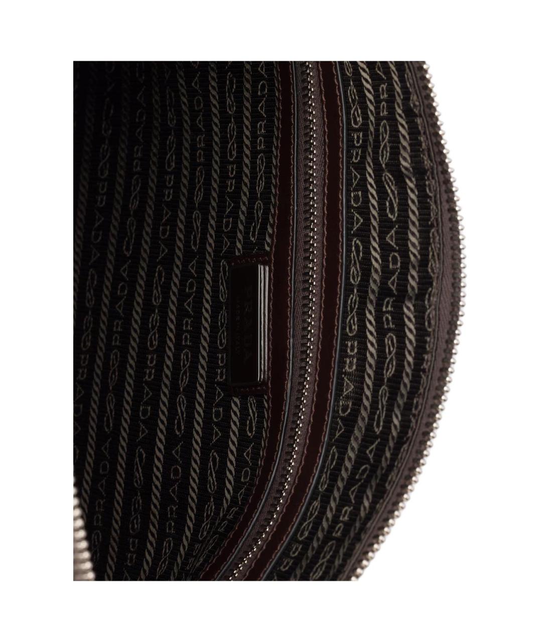 PRADA Коричневая кожаная сумка на плечо, фото 5