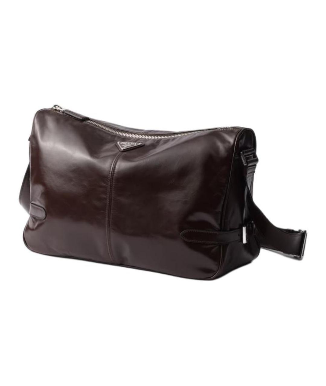 PRADA Коричневая кожаная сумка на плечо, фото 2