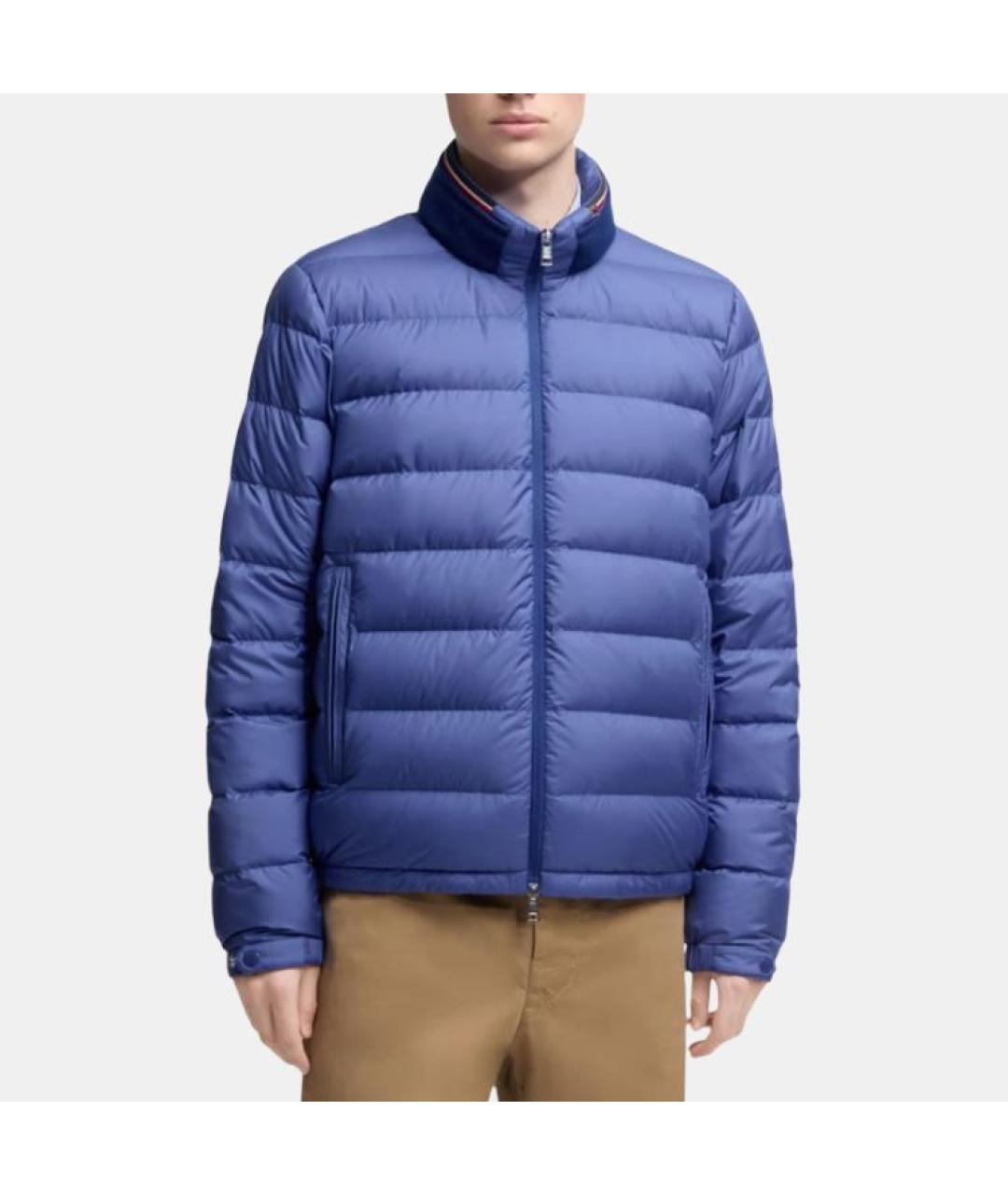 MONCLER Синяя полиамидовая куртка, фото 2