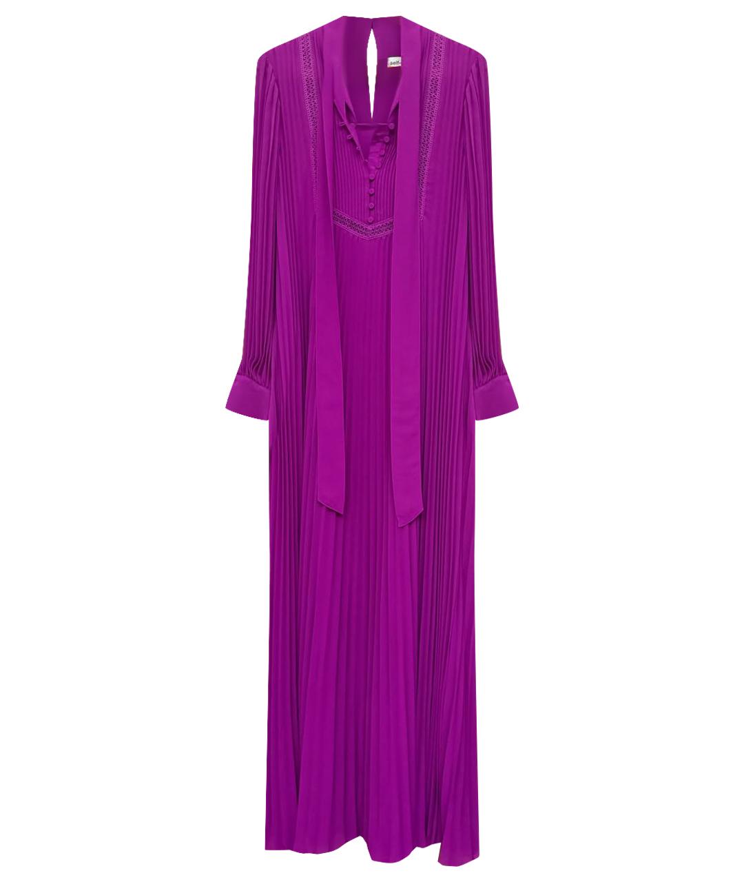 SELF-PORTRAIT Фиолетовое шифоновое вечернее платье, фото 1