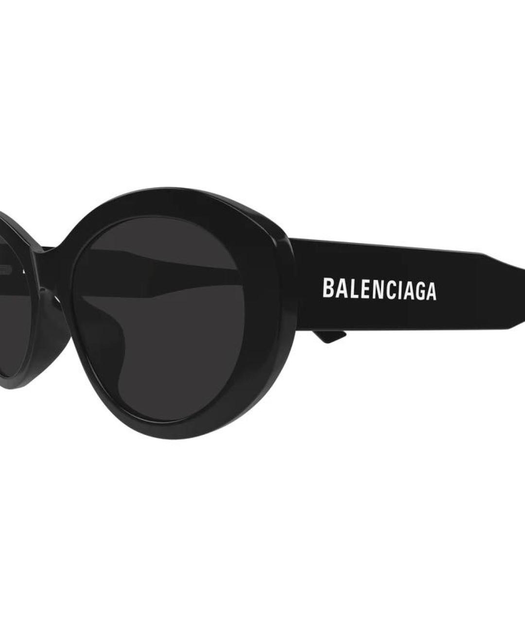 BALENCIAGA Черные пластиковые солнцезащитные очки, фото 3