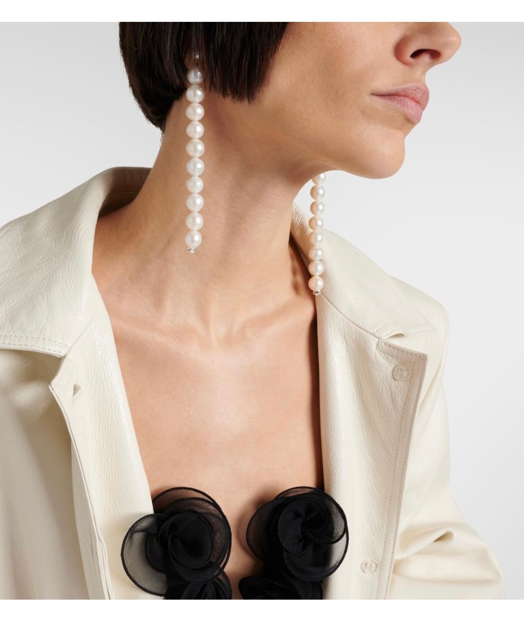 MAGDA BUTRYM Белые латунные серьги, фото 5