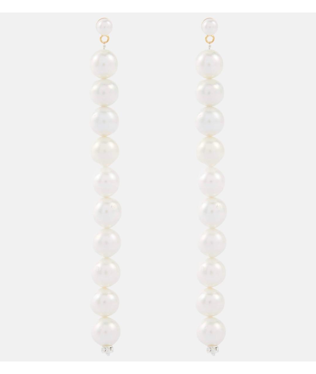 MAGDA BUTRYM Белые латунные серьги, фото 6