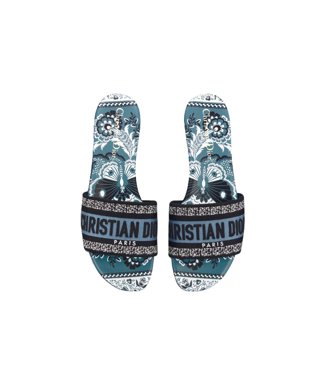 CHRISTIAN DIOR Синие сандалии, фото 4