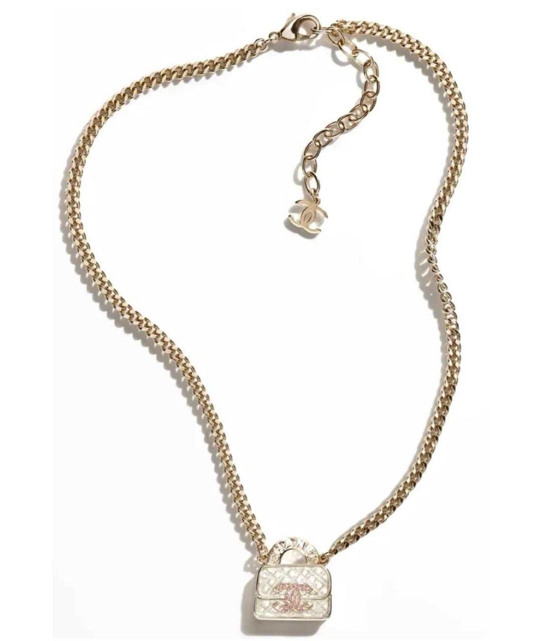 CHANEL Золотое металлическое колье, фото 7