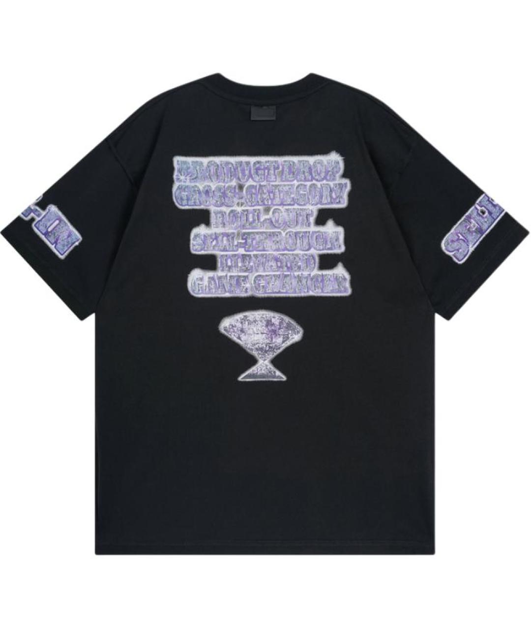 BALENCIAGA Черная хлопковая футболка, фото 2