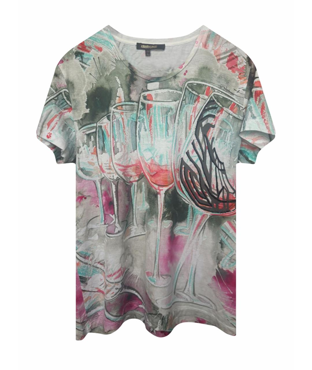 ROBERTO CAVALLI Мульти хлопковая футболка, фото 1
