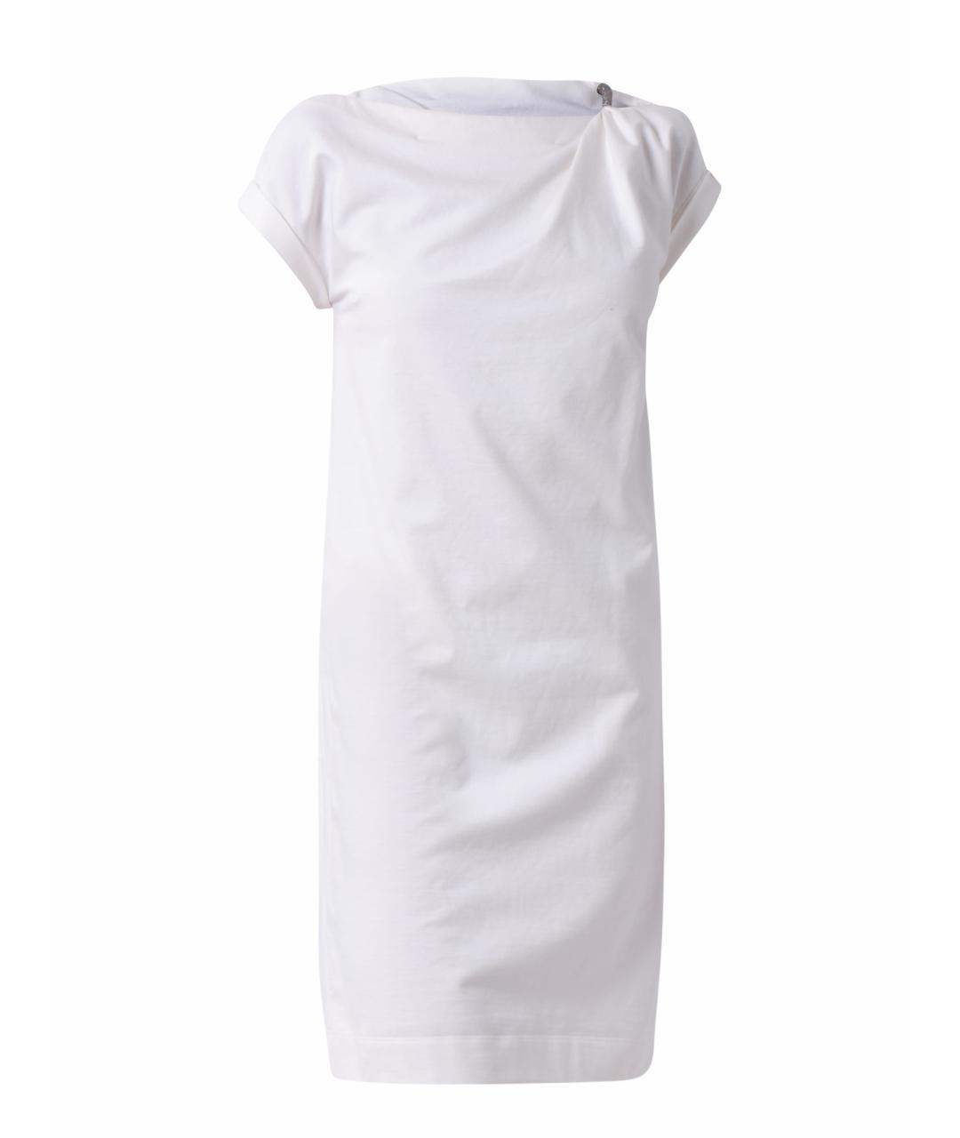 BRUNELLO CUCINELLI Белое хлопковое повседневное платье, фото 1
