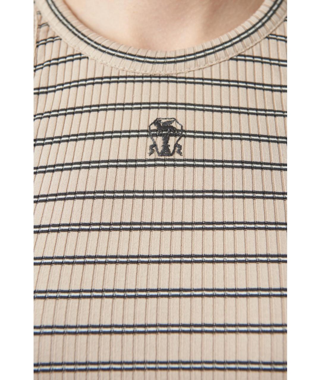 BRUNELLO CUCINELLI Мульти хлопковое повседневное платье, фото 4