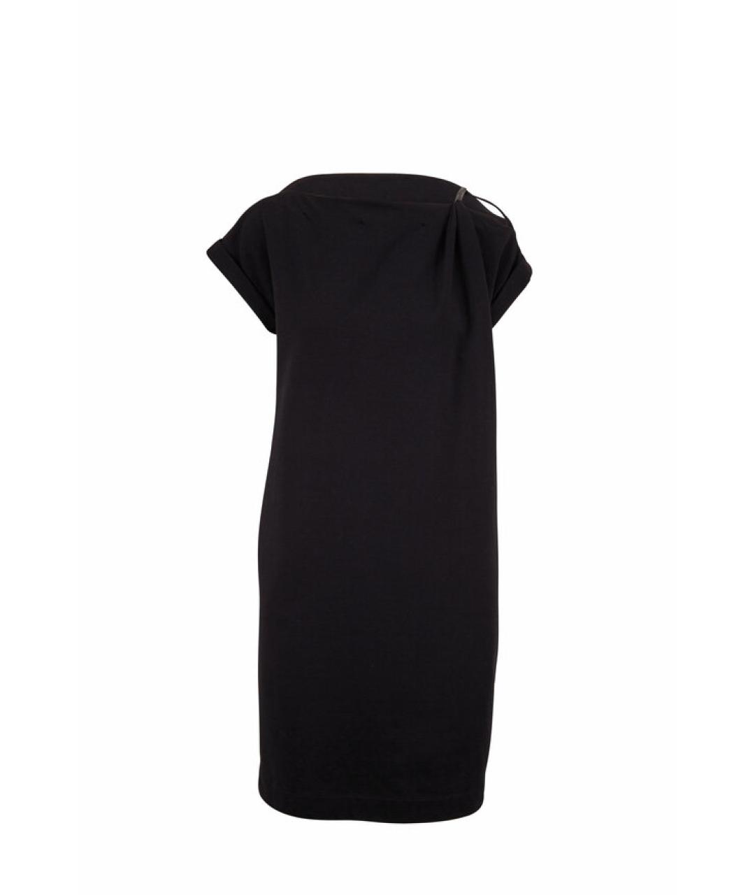 BRUNELLO CUCINELLI Черное хлопковое повседневное платье, фото 1