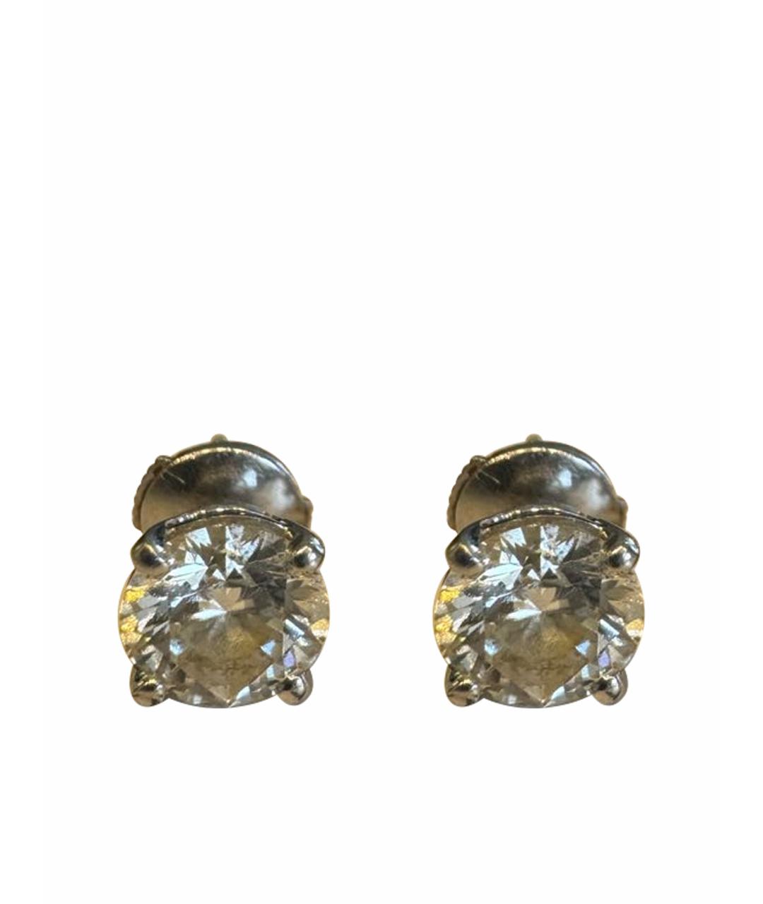 DE BEERS Серебряные серьги из белого золота, фото 1