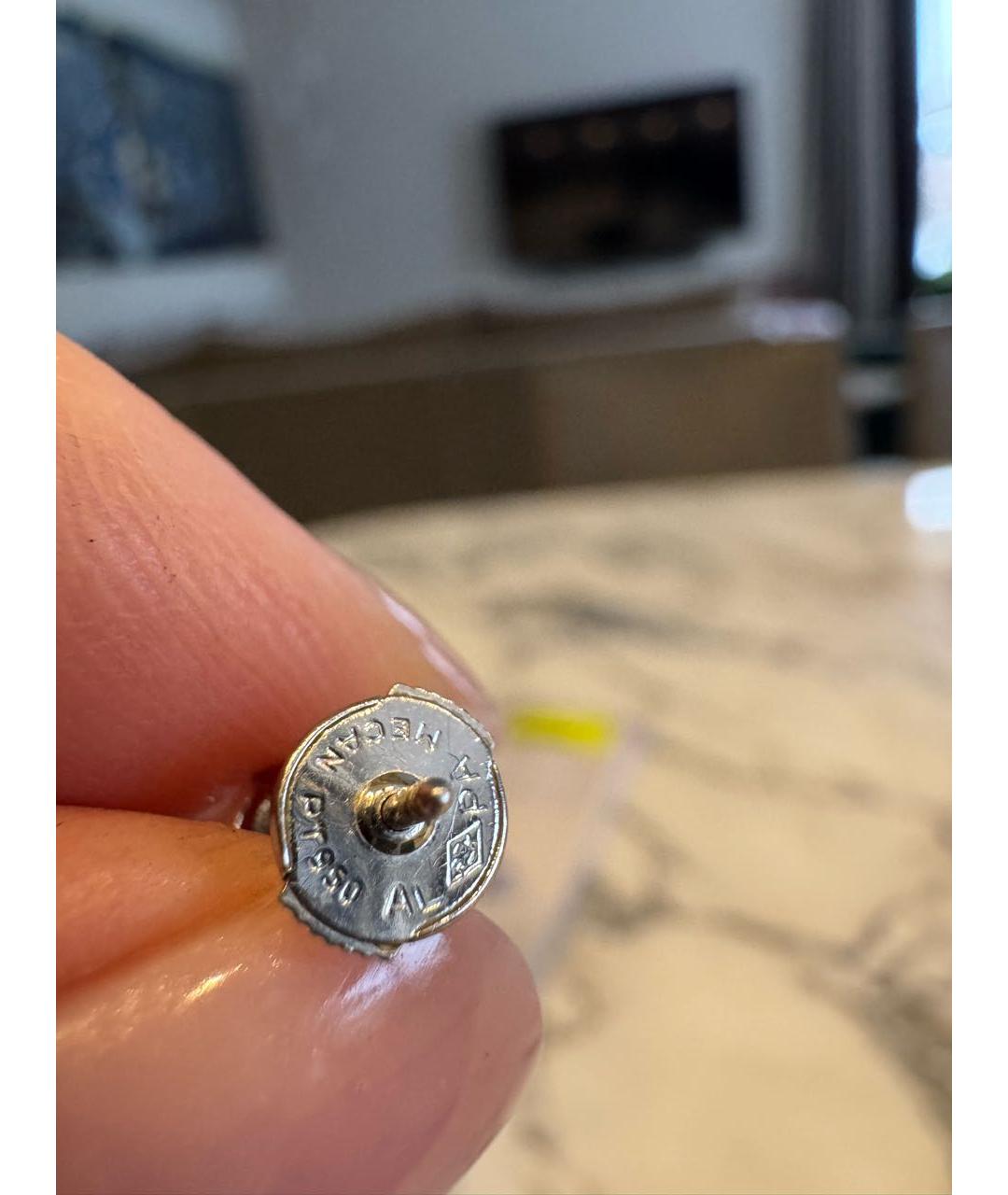 DE BEERS Серебряные серьги из белого золота, фото 2