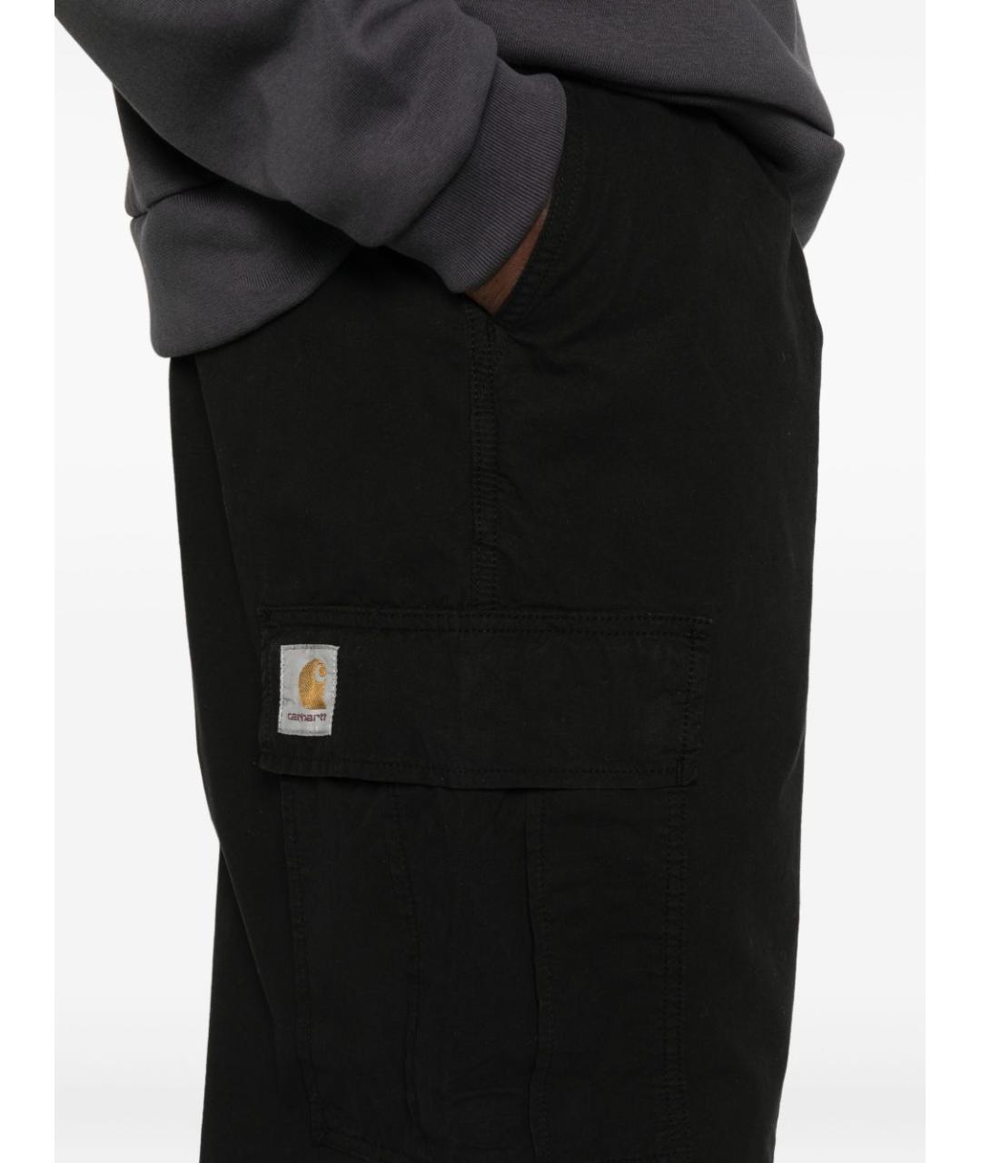 CARHARTT WIP Черные хлопковые повседневные брюки, фото 4