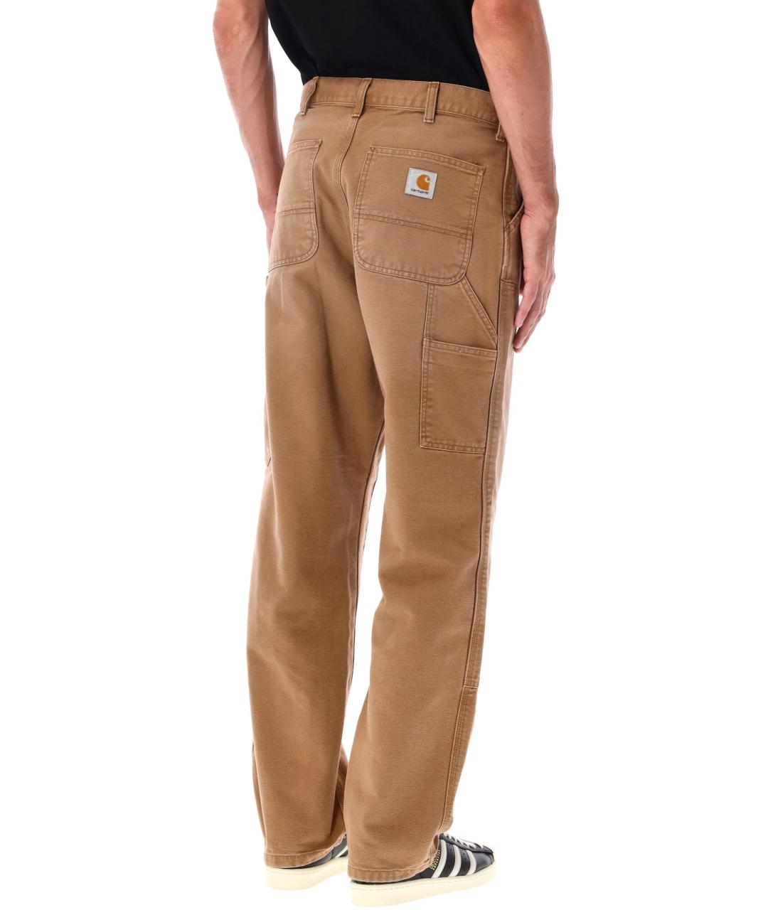 CARHARTT WIP Коричневые хлопковые повседневные брюки, фото 2