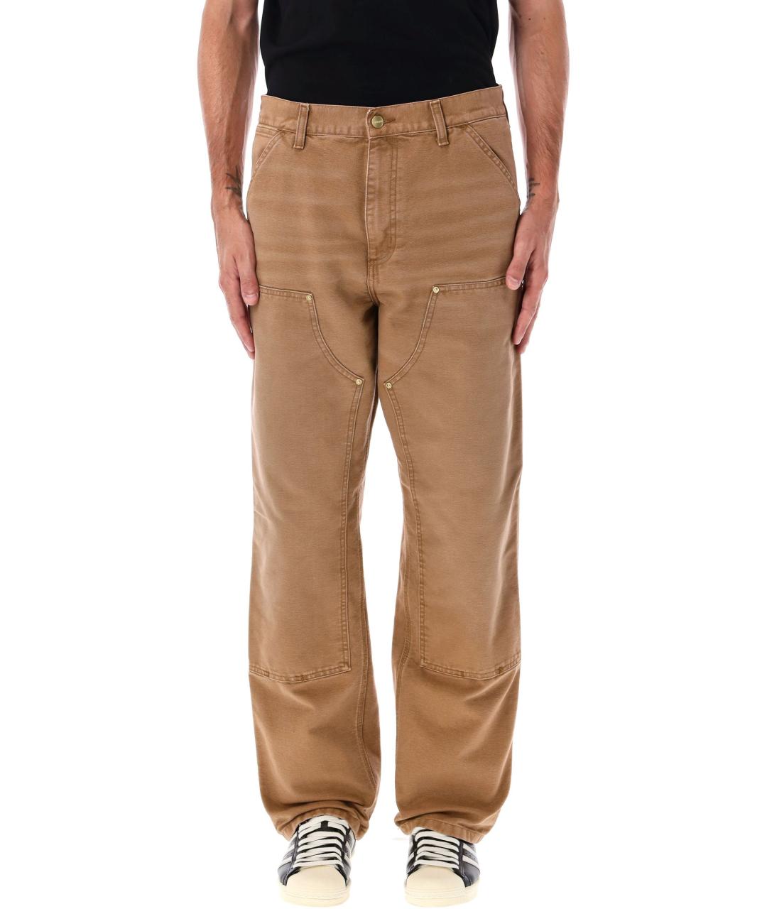 CARHARTT WIP Коричневые хлопковые повседневные брюки, фото 4