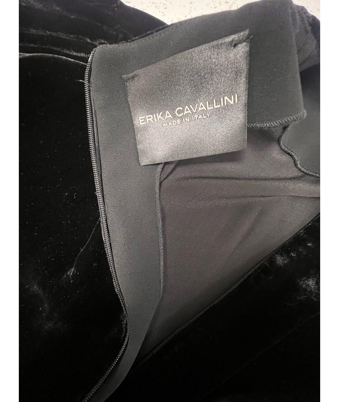 ERIKA CAVALLINI Черное бархатное вечернее платье, фото 3