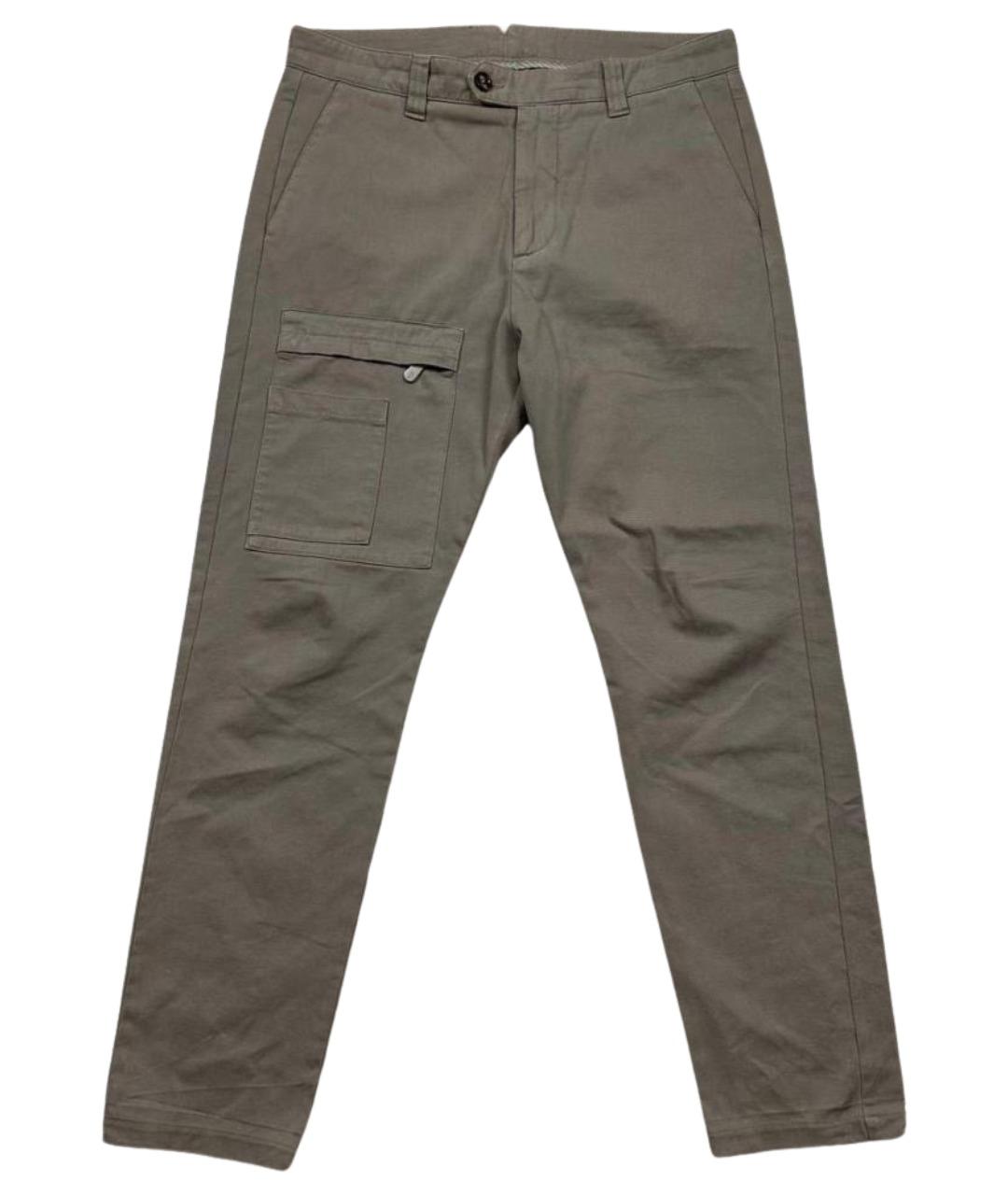 ELEVENTY Бежевые хлопко-эластановые повседневные брюки, фото 1