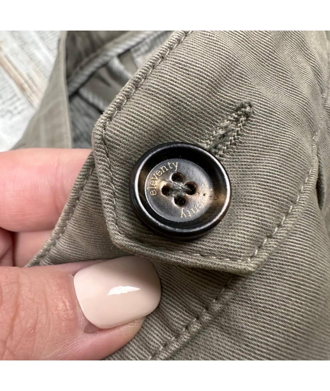 ELEVENTY Бежевые хлопко-эластановые повседневные брюки, фото 4