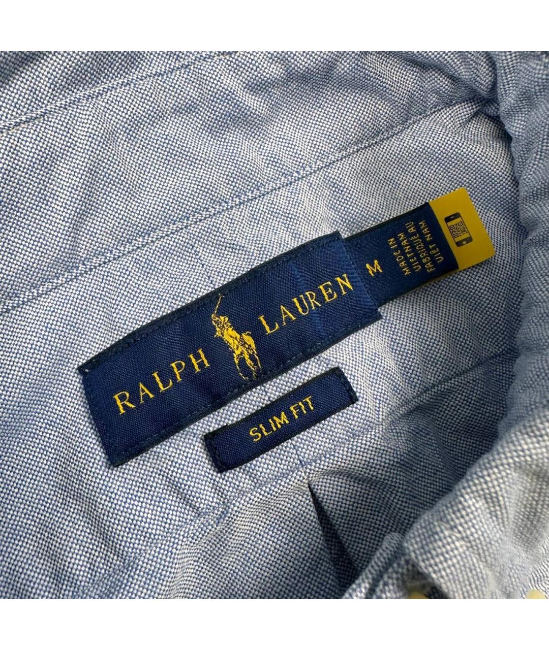 POLO RALPH LAUREN Голубая хлопковая кэжуал рубашка, фото 3