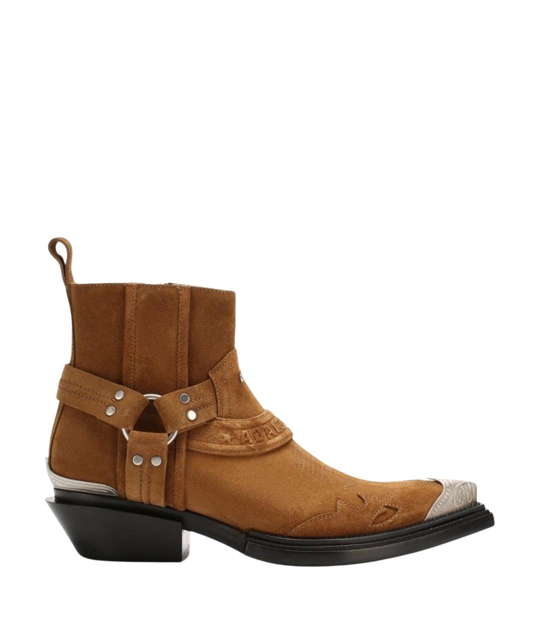 BALENCIAGA Коричневые замшевые полусапоги, фото 1