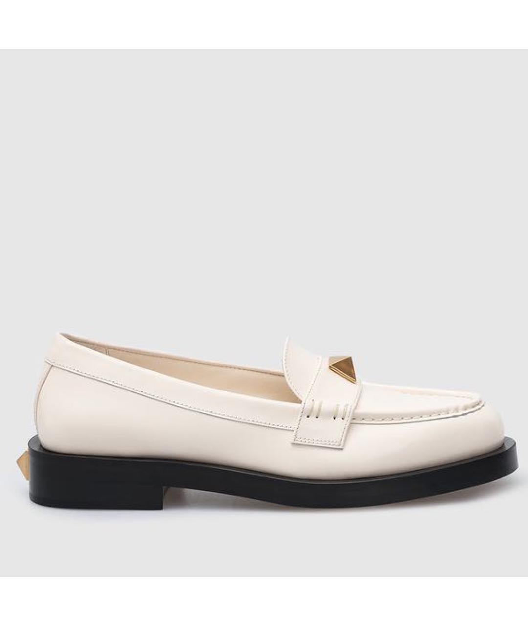 VALENTINO Бежевые кожаные лоферы, фото 6