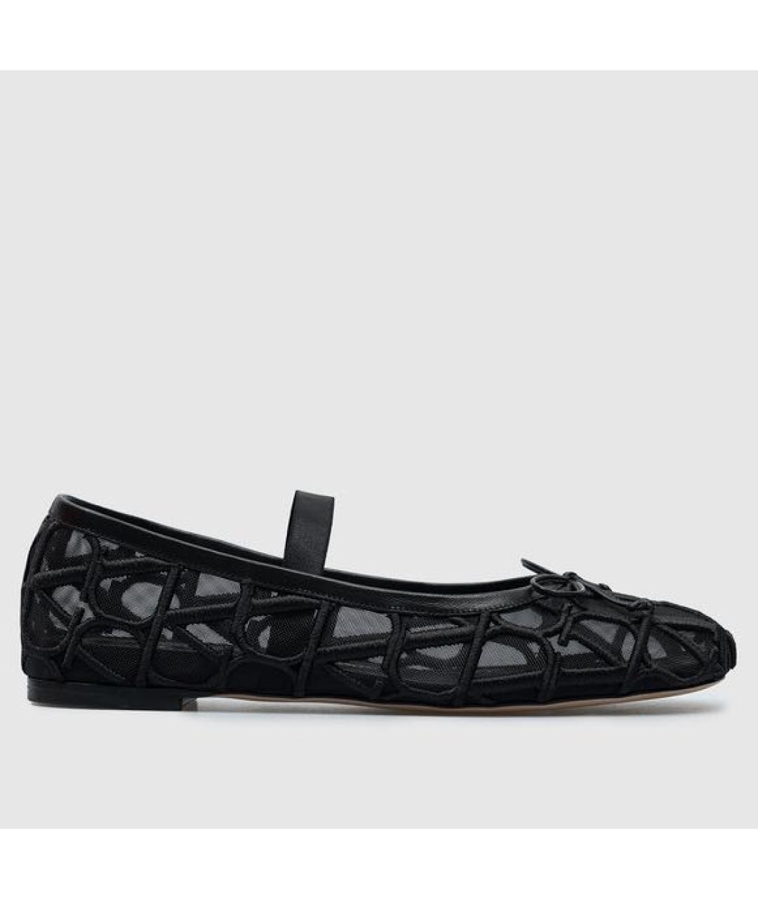 VALENTINO Черные текстильные балетки, фото 7