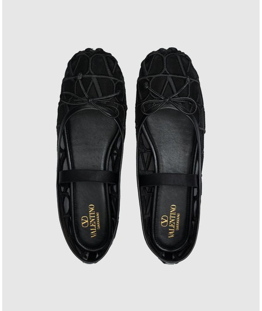 VALENTINO Черные текстильные балетки, фото 5