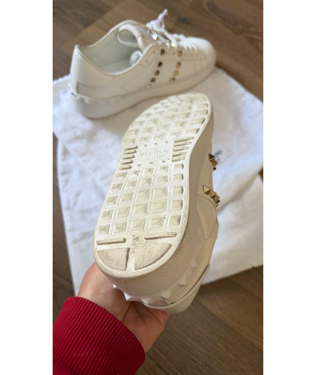 VALENTINO Белые кожаные кеды, фото 4