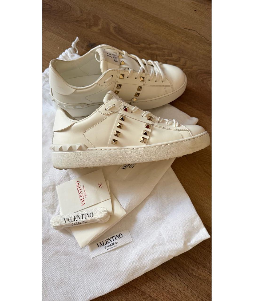 VALENTINO Белые кожаные кеды, фото 2