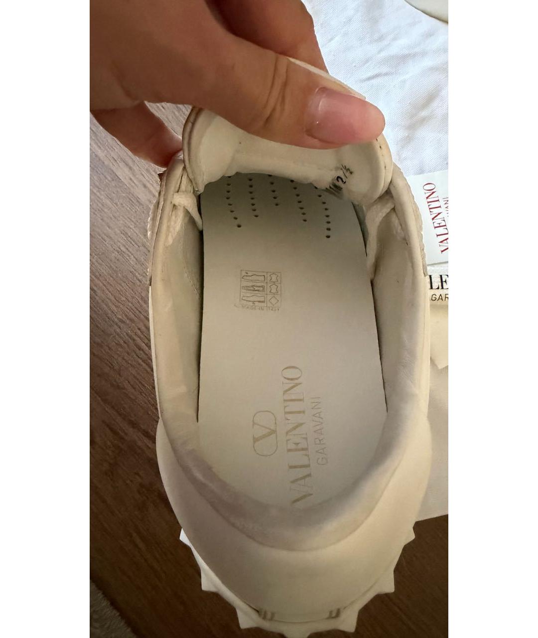 VALENTINO Белые кожаные кеды, фото 3