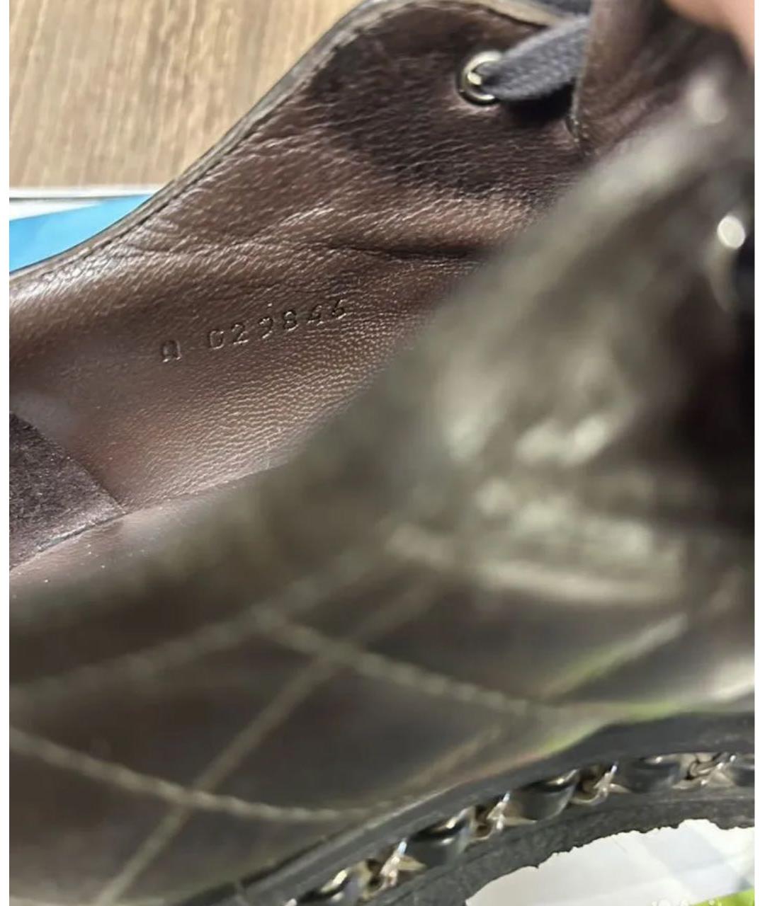 CHANEL Черные кожаные ботинки, фото 4