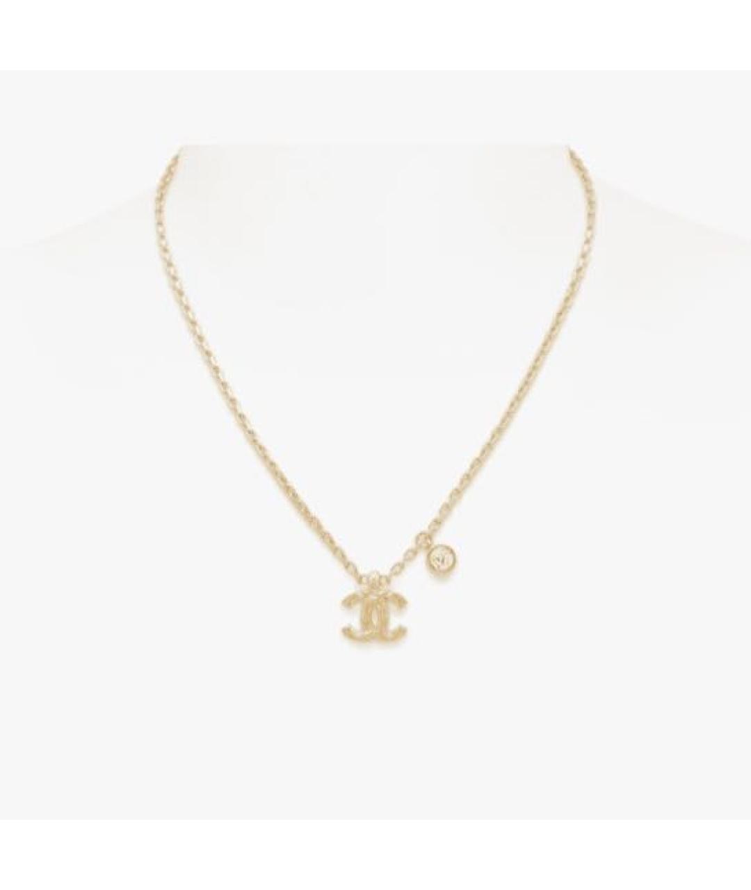 CHANEL Золотое металлическое колье, фото 2