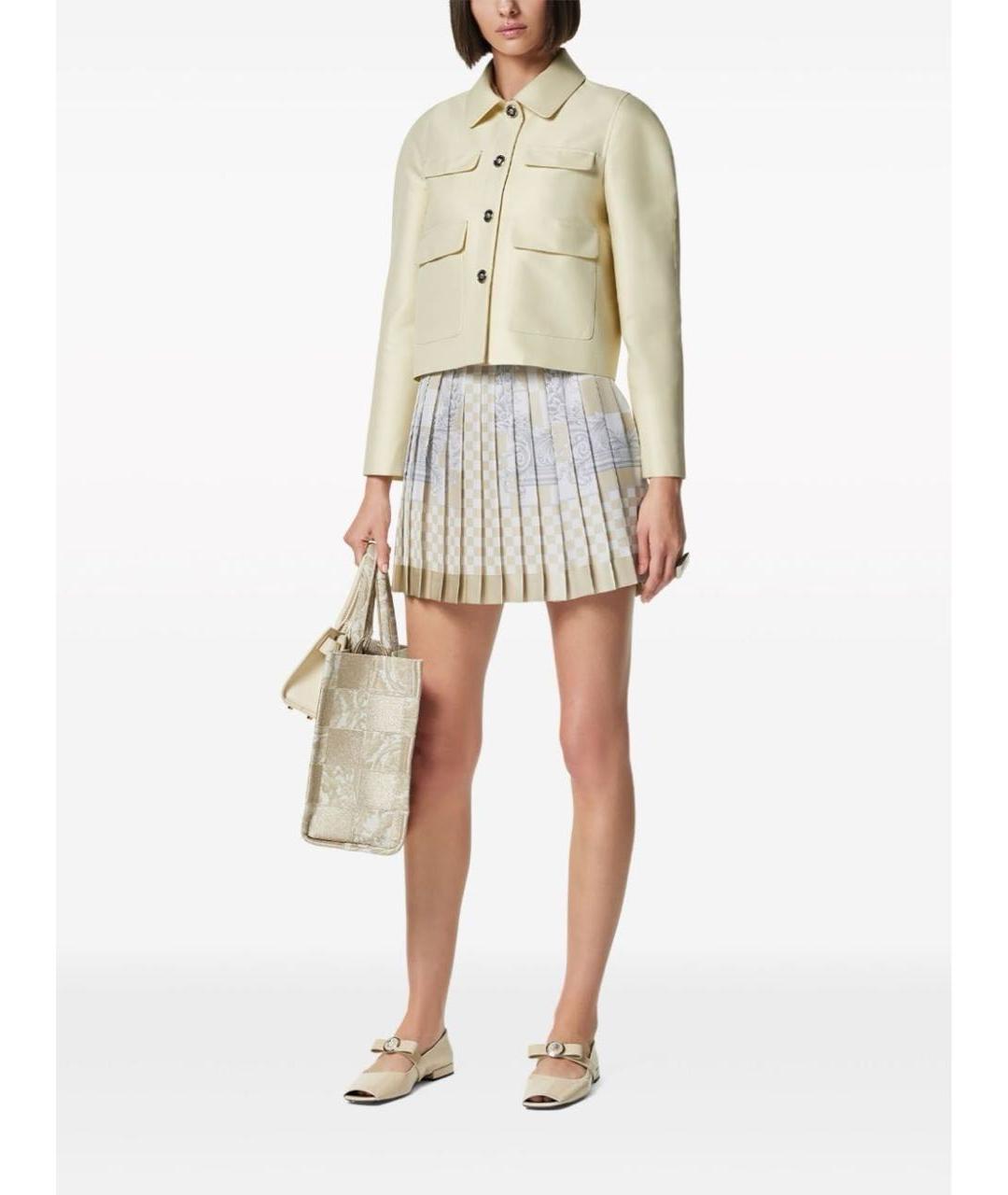 VERSACE Бежевые балетки из лакированной кожи, фото 2