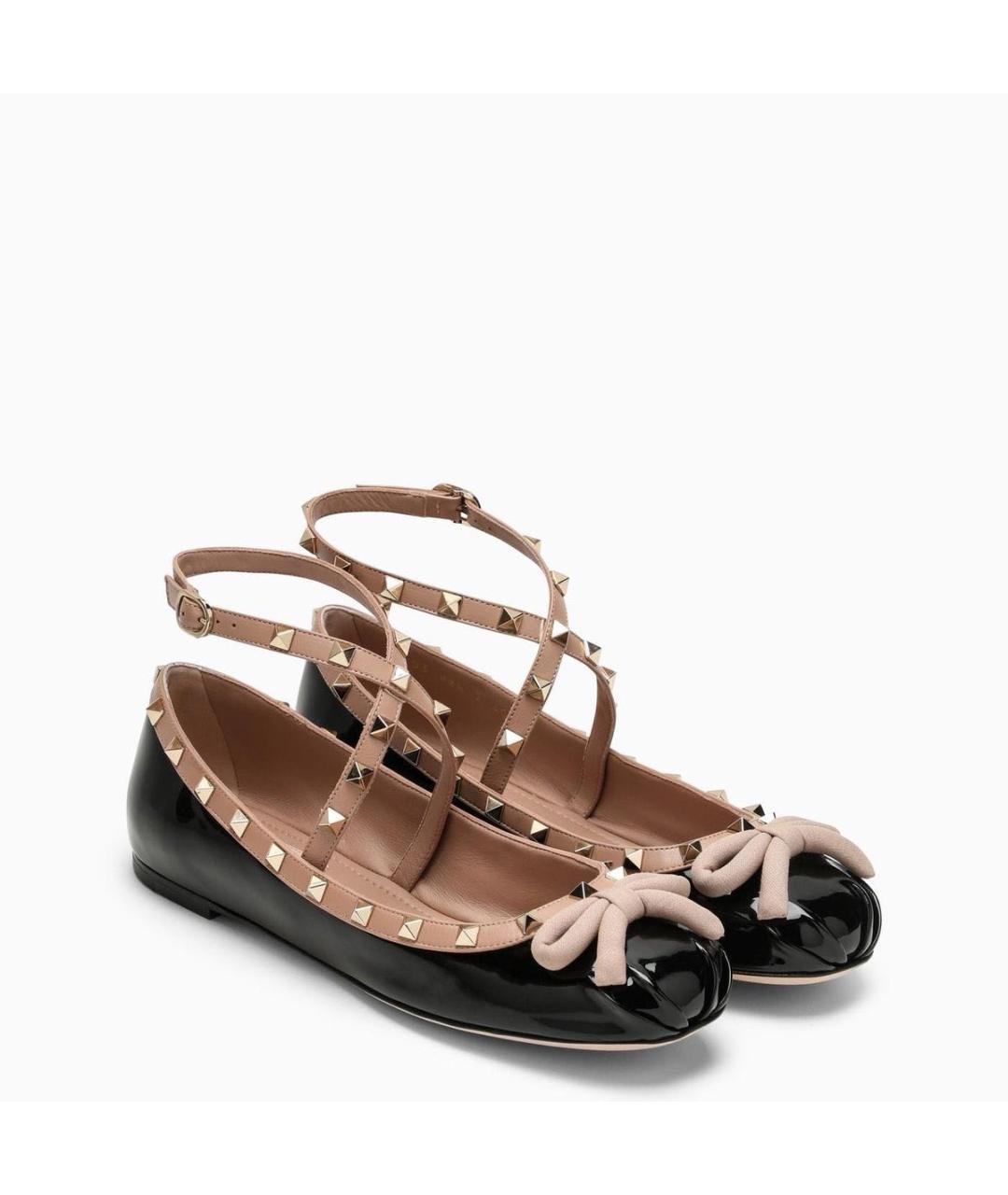 VALENTINO Черные кожаные балетки, фото 4