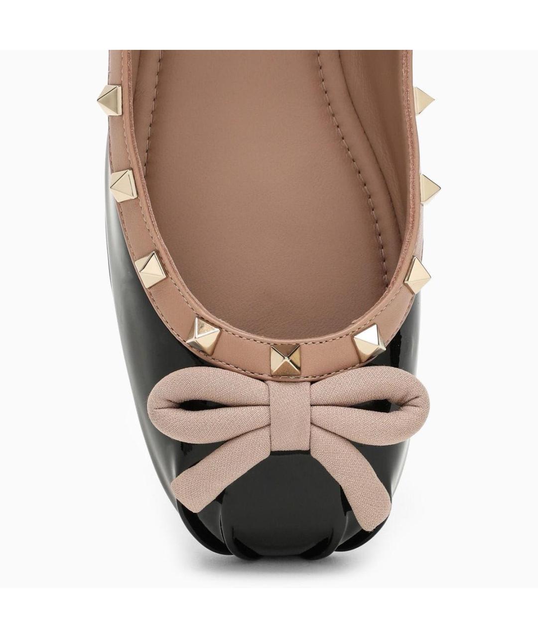 VALENTINO Черные кожаные балетки, фото 3