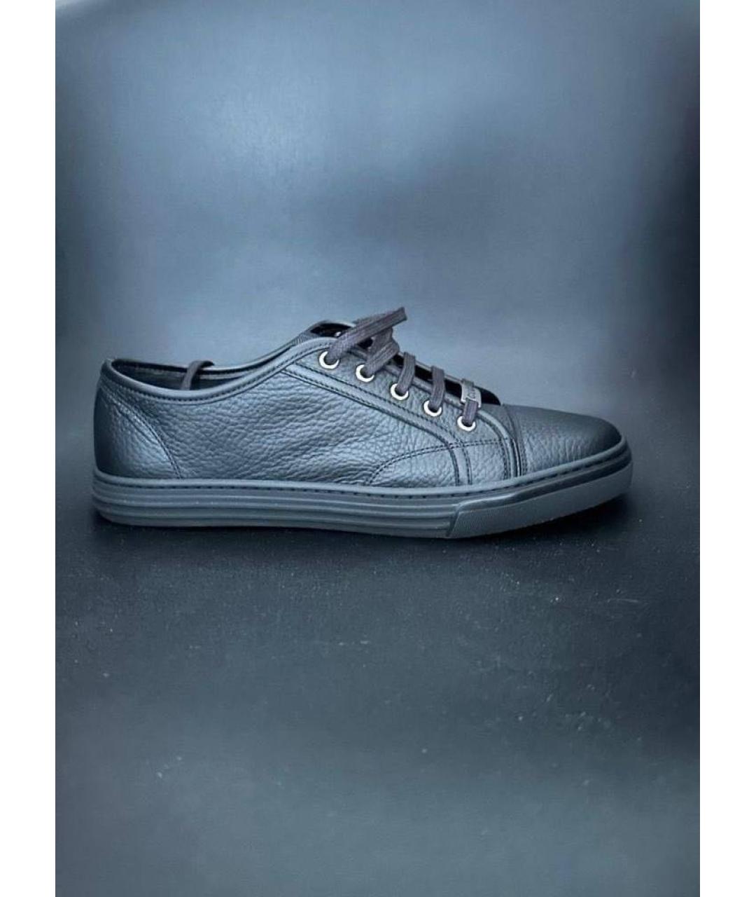 GUCCI Черные кожаные кеды, фото 5