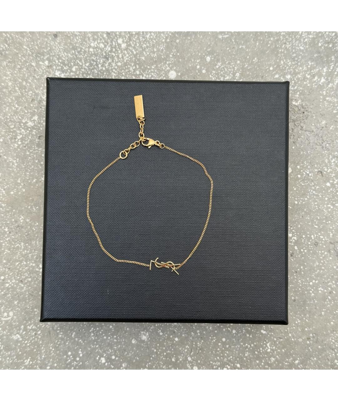 SAINT LAURENT Золотой браслет, фото 10