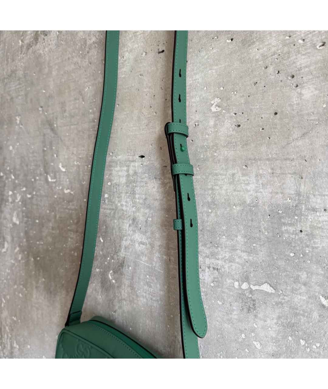 GUCCI Зеленая кожаная сумка через плечо, фото 5
