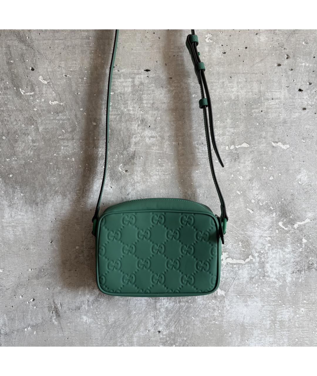 GUCCI Зеленая кожаная сумка через плечо, фото 2