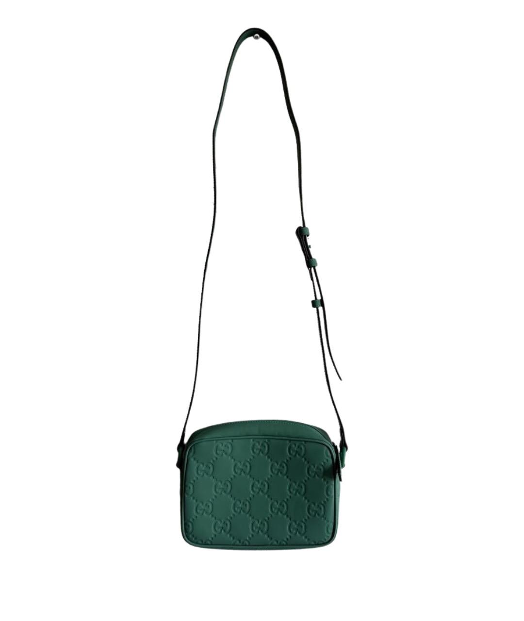 GUCCI Зеленая кожаная сумка через плечо, фото 1
