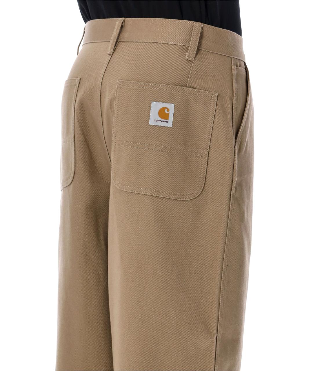 CARHARTT WIP Бежевые хлопковые повседневные брюки, фото 3