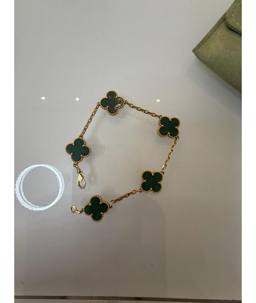 VAN CLEEF & ARPELS Зеленый браслет из желтого золота, фото 2
