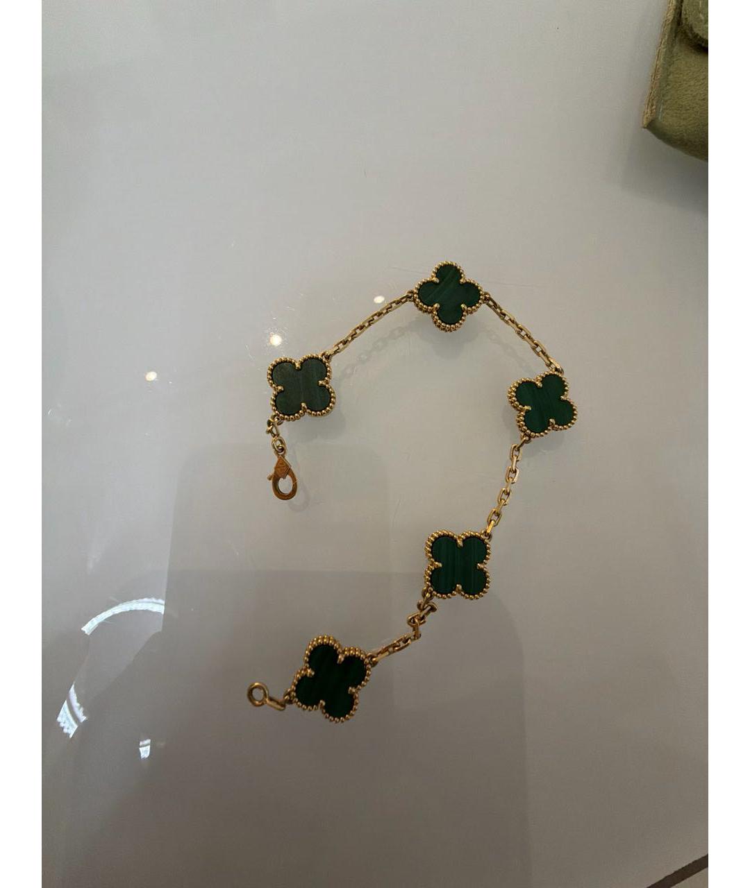 VAN CLEEF & ARPELS Зеленый браслет из желтого золота, фото 4