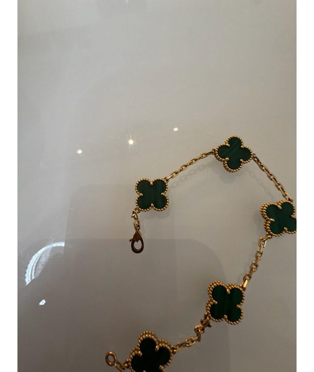 VAN CLEEF & ARPELS Зеленый браслет из желтого золота, фото 5